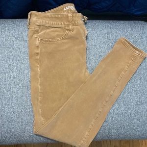 American Eagle Gold Khaki Super Stretch Jeggings Size 6